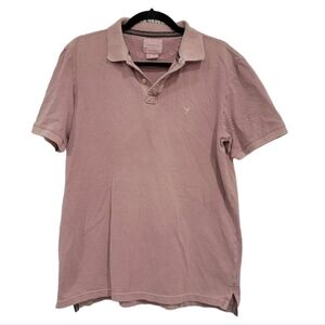 American Eagle Muted Salt Water Wash Purple Pique Polo Shirt Men's Medium Tall